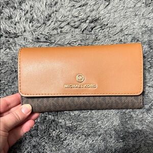 Michael Kors Camel and Chocolate Women's Wallet